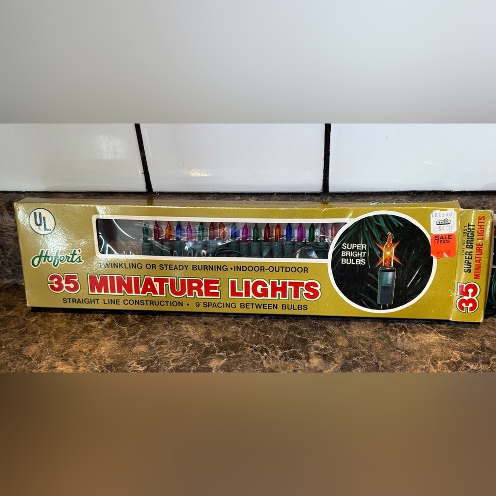 Vintage Hoferts 35 Miniature Multicolor Light Set Indoor-Outdoor